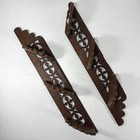 Antique Victorian Scrollwork Wood Shelves Wall Hanging 18x3 5    Set Of 2  read 