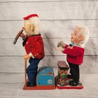 Vintage Nomura Tn Japan Smoking Mcgregor   Charley Weaver Bartender Tin Toys Set