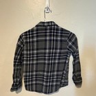 Old Navy Boys Medium M 8 Blue Gray Plaid Flannel Button Down Shirt