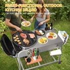 Grill Table For Weber 18    22  Original Kettle  Outdoor Grill Cart With Wheels