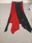 Body Wrappers Womens Skirt Size Small Red Black Glitter Dance Fashion