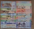 20 Bank Notes Paper Money Bolivars Currency Set 