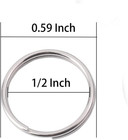 1 2 Inch Split Key Rings stainless Steel Dog Tag Mini Rings small Key Chain Ring