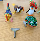 Zc162    Collection Of Tin-plate Clockwork  Animals X 6