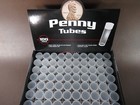  10  Bcw Penny Coin Tubes  Clear Plastic Storage W screw On Caps  Holds 50  ed 
