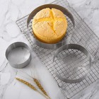 3 Pack Stainless Steel Cake Rings Round Cookie Cutter For Egg Pie  4 6 8 Inch