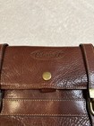 Nwot Peterbilt Truck Leather Large Travel Bag Cambridge Brown Pebbled 12 x8  Vtg