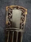 Vintage Late Victorian Faux Tortoise Shell Scrolling Geometric Hair Comb 4    Euc