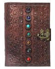 Leather Book Of Shadows Journal Supernatural Notebook With Chakra Gem Stones