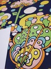 Awesome Rare Vintage Mid Century Retro 70s 60s Peter Max Bright Floral Fabric 