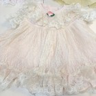 Lot Of 3 Sweet Liberty Vintage Pink Lace Ruffle Dress Victorian Prairie Allison