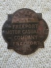 Freeport Motor Casualty Company Insured Car Badge Very Rare Nice