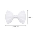 30pcs White Bow Ties 1 5 x1  Mini Bowknot For Little Satin Bows