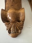 Wooden Carved Corbels Maple Woven Wall Bracket Shelves Heavy Pair Euc