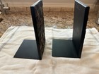 Vintage 1970s Eilon Mosaics Hand Made Book Ends With Natural Stones Metal Israel