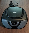 Sylvania Portable Cd Player Am Fm Radio Black grey Boombox Srcd243-b   Works 