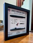 James Madison Class  Submarine Memorial Display Shadow Box  9  X 9   Black