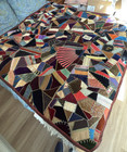 Antique 1890 s   Early 1900s Crazy Quilt - Hand Pieced Velvet And Silk  62 x 58 