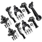 9pcs Rwd Suspension Kit Front Inner Outer Tie Rod End Front Lower Upper Ball 