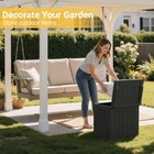 Outdoor Storage Box 31 Gallon Storage Box With Lid For Patio Furniture  Garde   