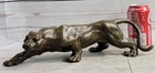 Bronze Metal Cougar Leopard Lion Panther Puma Statue Sculpture Figure 5  X 15 