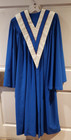 Beautiful Blue Murphy Robes Choir Gown robe   Pennant Style Stole 38  Ch 49  L