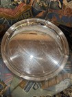 Vintage Towle Silver Plated Round Serving Tray 15 5  Art Deco Clamshell Design
