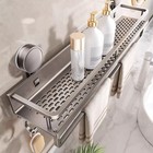 Heavy Duty Suction Cup Shower Caddy Rack Bathroom Wall Shelf Organizer