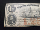 1862  1 25 The Farmers   Merchants Bank Washington  D c  Obsolete Note