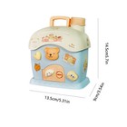 Lockable Cash Box Plastic Cute House Piggy Bank Coin Saving Money Bank Money Box