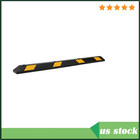 Rubber Parking Curb Garage Vehicle Parking Stopper Heavy Duty W reflective Strip