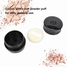 Vintage Rose Powder Box Loose Powder Dispenser With Puff  black 