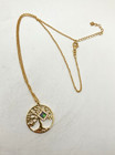 Gold-plated Sterling Silver Tanaor Tree Of Life Nano Bible Kj Necklace