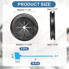 6pcs 1-1 4  32mm  Id 1-1 2   38mm  Drill Hole Grommets With Cable Ties  Black