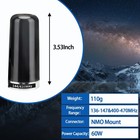 Gmrs Antenna Mobile Ham Radio Antenna Dual Band Vhf Uhf 136-174mhz 400-470mhz   