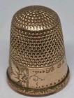 Sewing Thimble Size 9 14k Gold 6 6 Grams Antique Engraved Lion   Crown Hallmarks