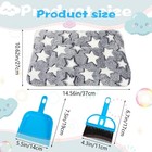 6 Pieces Guinea Pig Bed Mats With Cleaning Dustpan Brush Washable Plush Cage    