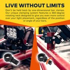 2pc 360-degree 0 75 1 1 25  Atv Utv Off-road Light Bar Clamp Mount Bracket Kit