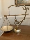 Antique French Ornate Brass Apothecary Balance Scale 19    Tall X 21  Long
