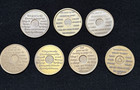 Lot Of 7 Aa Sobriety Coins Alcoholics Anonymous Bronze Tokens