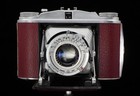 Agfa Isolette Ii F3 5 Solinar - New Burgundy Leatherette   Lite Grey Bellows  