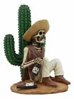 Day Of The Dead El Borracho Drunk Desert Bandit By Cactus Skeleton Statue