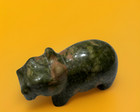Unakite Hippo Stone Carved Animal Natural Rock Mineral Carving Green Pink Mini
