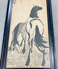 Genuine Vintage Watercolour Of Grazing Horses After Xu Beihong  1895-1953 