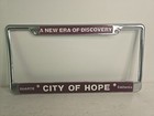 2 Rare Vintage Duarte California  city Of Hope  Metal License Plate Frames - Nos