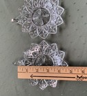 Vintage Federal Pressed Glass Fairy Lamp Candle Holders Set Of 2
