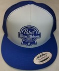 Pabst Beer Blue Ribbon Patch Trucker Hat   Yp Classics 6006 Royal white royal