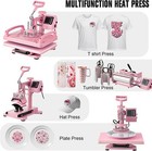 8 In 1 Heat Press Printing Machine 15 x12  Sublimation Transfer W  30oz Tumblers