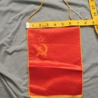 Vintage Red Soviet Ussr Hammer   Sickle Star Pennant Banner W  Gold Fringe