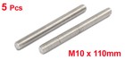 5pcs M10 X 110mm 1 5mm Pitch 304 Stainless Steel Fully Threaded Rods Bar Studs